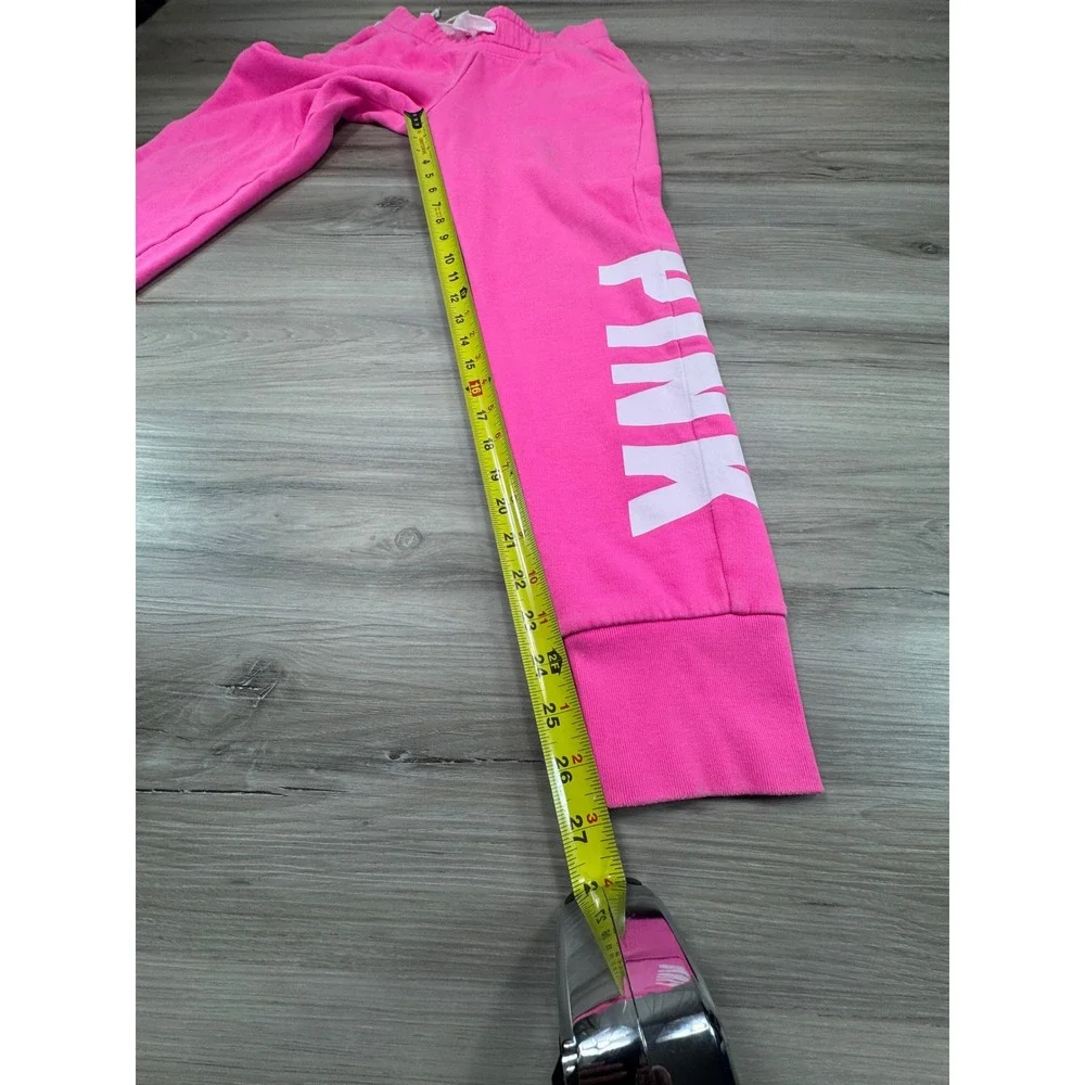 Y2K PINK Victoria's Secret Jogger‎ Sweatpants Pink WMNS XS White Logo Barbiecore - Picture 4 of 13